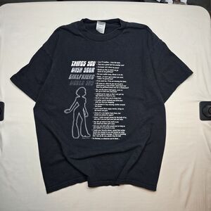 VTG Things You Wish Your Girlfriend Would Say Mens L Black Tee Delta Pro Weight